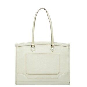 Louis Vuitton Epi Madeleine GM Tote Shoulder Bag Yvoir White Leather Yvoire